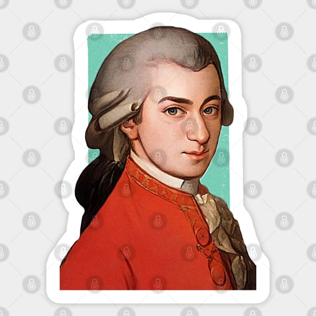 Austrian Composer Wolfgang Amadeus Mozart illustration Sticker by Litstoy 